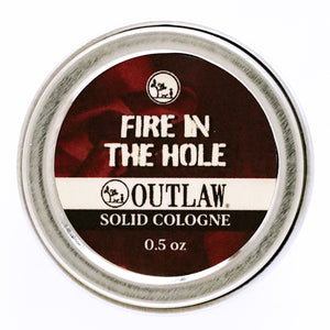 Outlaw: Natural Soap, Cologne, Body Wash, and Home Scents for Men & Women Solid Cologne Fire in the Hole Campfire Solid Cologne