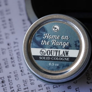 Outlaw: Natural Soap, Cologne, Body Wash, and Home Scents for Men & Women Solid Cologne Home on the Range Solid Cologne