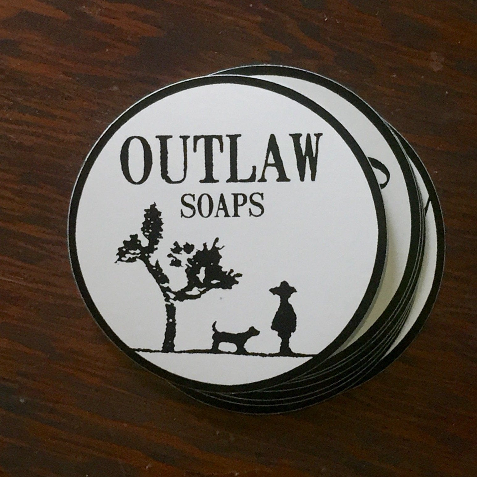 Outlaw: Natural Soap, Cologne, Body Wash, and Home Scents for Men & Women Stickers Outlaw Soaps Logo Sticker