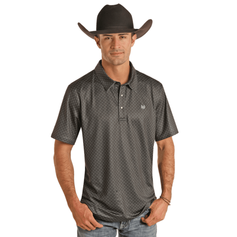 Panhandle Western Print Mens Polo