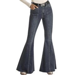 Panhandle Women's High Rise Extra Stretch Bell Bottom Jeans