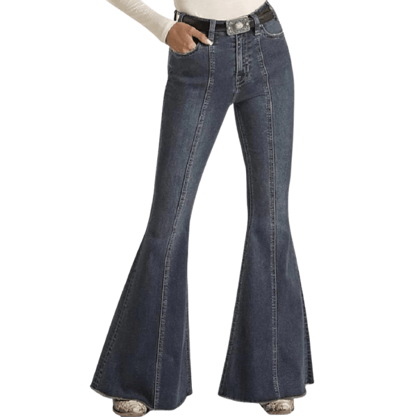 Grace in LA Women's Steer Head Mid Rise Bootcut Jeans EB51826
