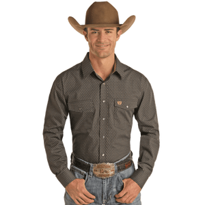 PANHANDLE SLIM Shirts Panhandle Men's Geo Print Long Sleeve Western Snap Shirt PMN2S02316