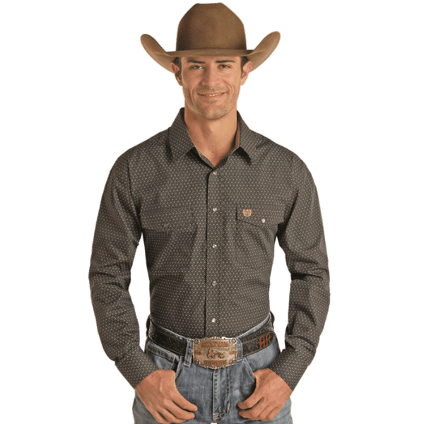 PANHANDLE SLIM Men's CACTUS CONVERSATIONAL PRINT Western Snap Shirt