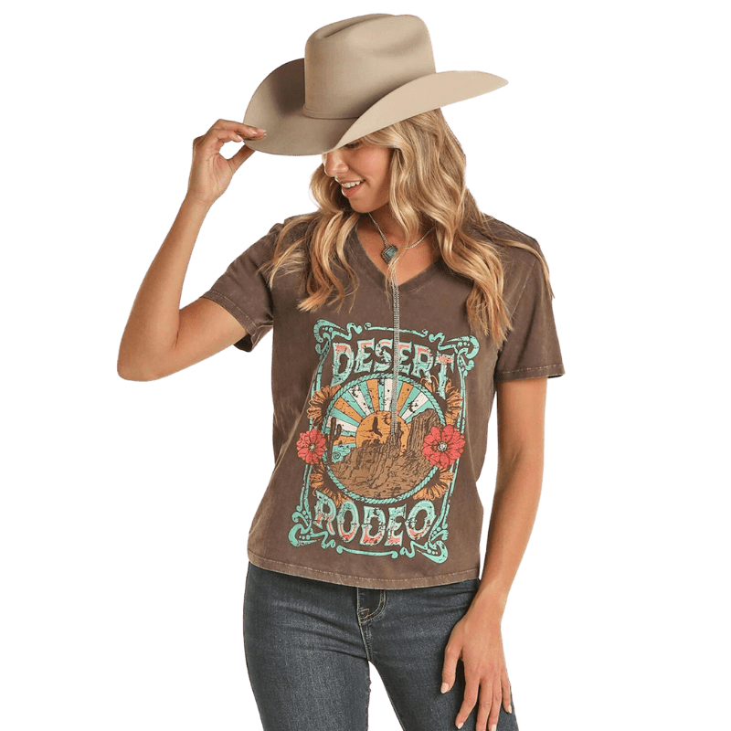 Rock & Roll Cowgirl Women's Rib Knit Tank Top BW20T02051