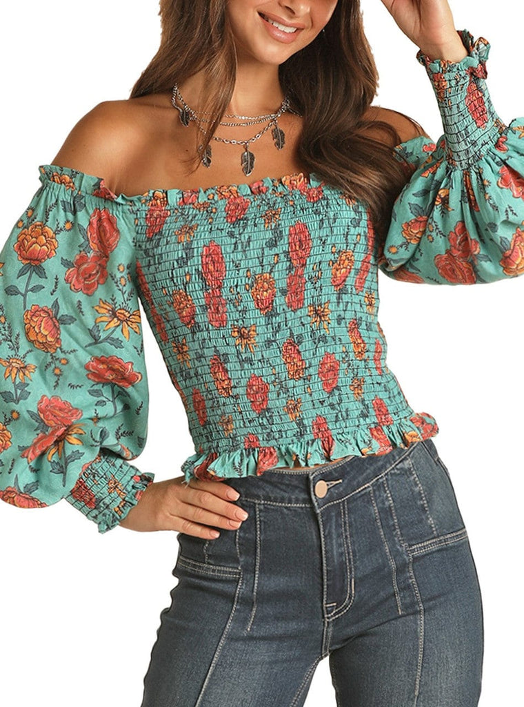 https://www.russells.com/cdn/shop/files/panhandle-slim-shirts-rock-roll-cowgirl-women-s-floral-print-smocked-off-the-shoulder-top-rrwt51r0v9-36113593139358_1024x1024.jpg?v=1692199415