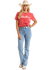 PANHANDLE SLIM Shirts Rock & Roll Women's Red Western Graphic Tee BW21T06467