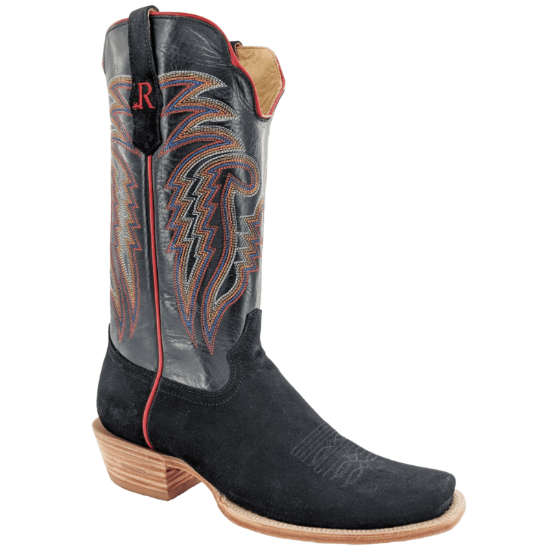 R. Watson Men's Black Rough Out/Black Sinatra Western Boots RW8208-1 -  Russell's Western Wear, Inc.