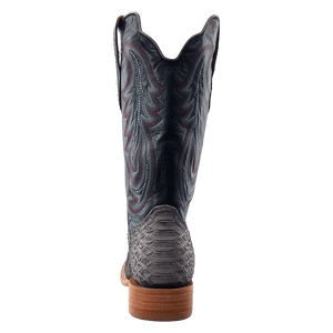 R WATSON BOOTS Mens - Boots - Western - Exotic R. Watson Men's Grey Sueded Back Cut Python Boots RW7412-2