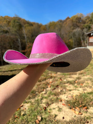 Rhinestone Cowgirl Hats Barbie Pink Hat & Crystal Rhinestones