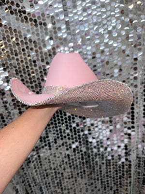 Rhinestone Cowgirl Hats Pink & Ab hat