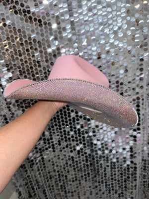 Rhinestone Cowgirl Hats Pink & Ab hat