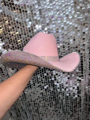 Rhinestone Cowgirl Hats Pink & Ab hat