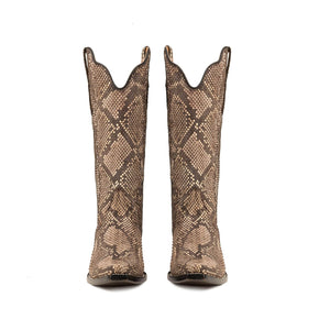 Rujo Boots Boots Rujo Boots Women's The Evalyne Caviar Python Boots