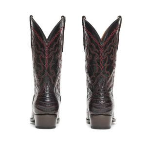 Rujo Boots Caiman Belly Rujo Boots Men's The Trace - Limited Run Black Cherry Caiman Belly Boots