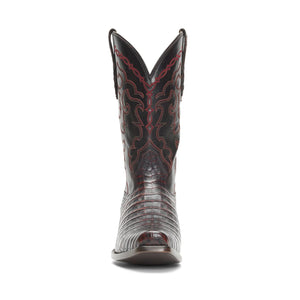 Rujo Boots Caiman Belly Rujo Boots Men's The Trace - Limited Run Black Cherry Caiman Belly Boots