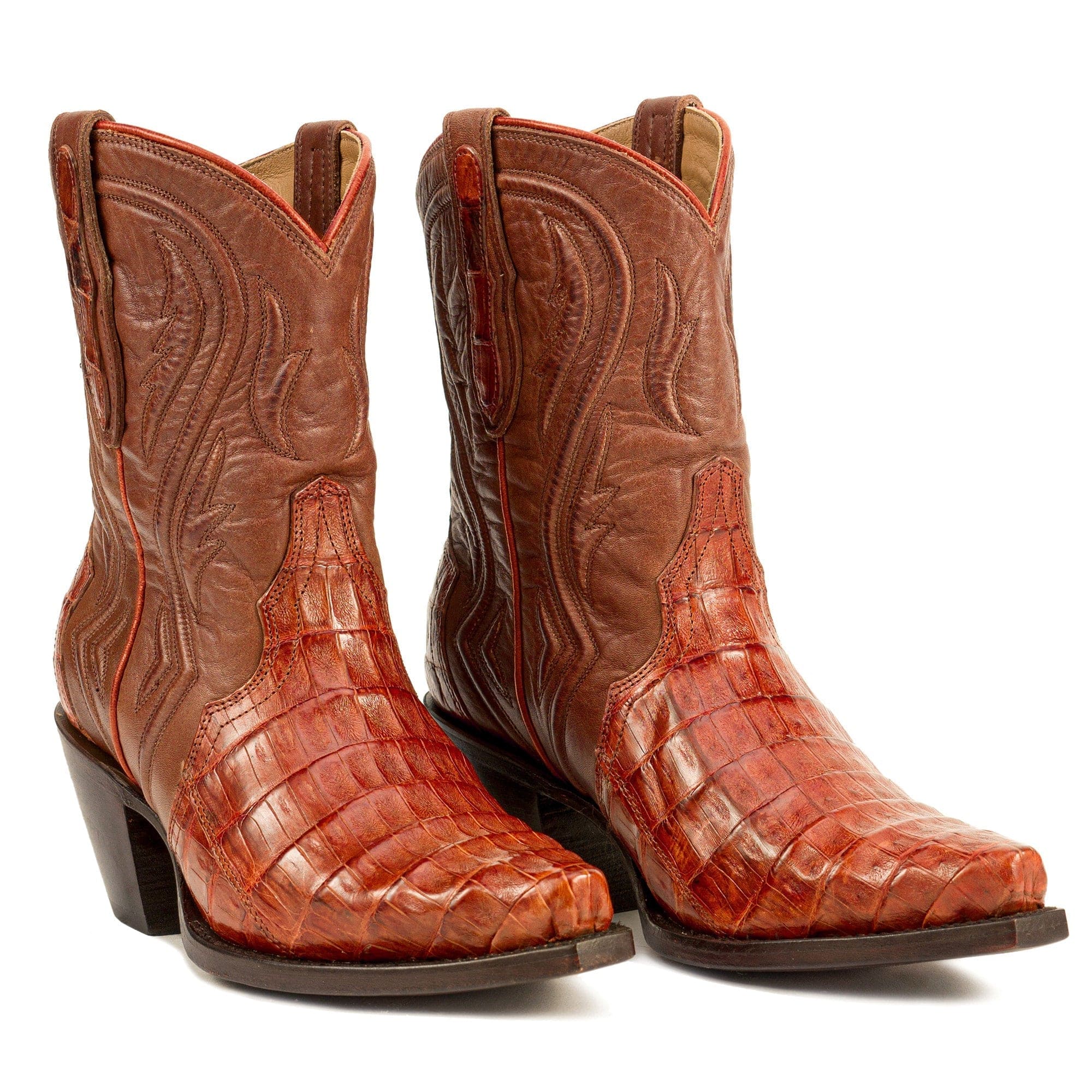 Rujo Boots Caiman Tail Caramel / 6 / M Rujo Boots Women's The Anna Caramel Caiman Tail Boots