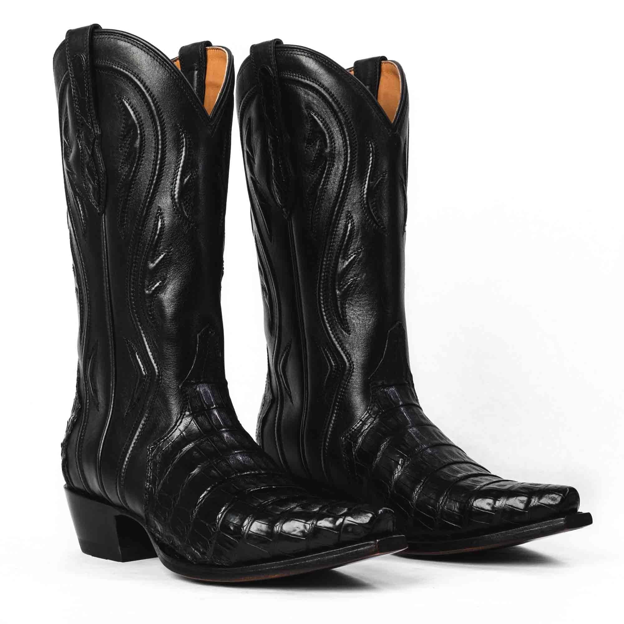 Rujo Boots Caiman Tail Midnight / 6 / M Rujo Boots Women's The Cindy Midnight Caiman Tail Boots