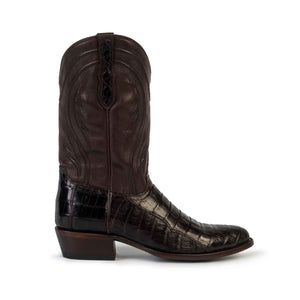 Rujo Boots Caiman Tail Rujo Boots Men's The Blake Chocolate Caiman Tail Boots