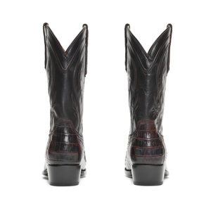 Rujo Boots Caiman Tail Rujo Boots Men's The Blake - Limited Run Black Cherry Caiman Tail Boots