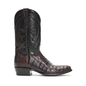 Rujo Boots Caiman Tail Rujo Boots Men's The Blake - Limited Run Black Cherry Caiman Tail Boots