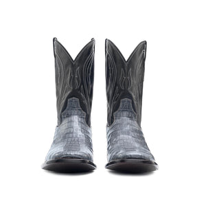 Rujo Boots Caiman Tail Rujo Boots Men's The Roscoe Gray Caiman Tail Boots