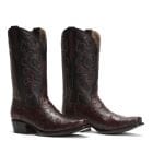 Rujo Boots Full-Quill Ostrich Black Cherry / 8 / D Rujo Boots Men's The Gavin - Limited Run Black Cherry Full-Quill Ostrich Boots