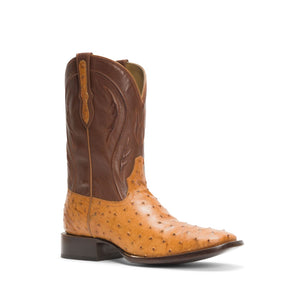 Rujo Boots Full-Quill Ostrich Rujo Boots Men's The Case Caramel Full-Quill Ostrich Boots