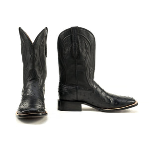 Rujo Boots Full-Quill Ostrich Rujo Boots Men's The Case Obsidian Full-Quill Ostrich Boots