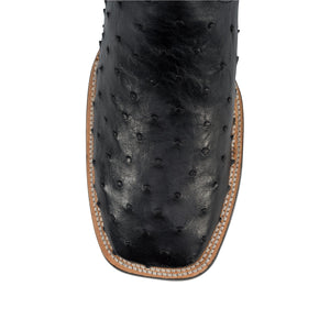 Rujo Boots Full-Quill Ostrich Rujo Boots Men's The Case Obsidian Full-Quill Ostrich Boots