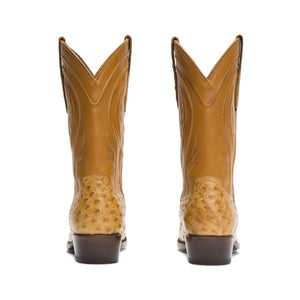 Rujo Boots Full-Quill Ostrich Rujo Boots Men's The Deacon Honeycomb Full-Quill Ostrich Boots