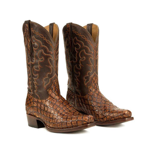 Rujo Boots Pirarucu Fish Auburn / 8 / D Rujo Boots Men's The Darin Auburn Pirarucu Fish Boots