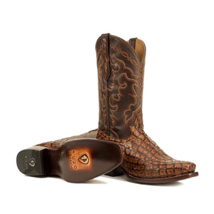 Rujo Boots Pirarucu Fish Rujo Boots Men's The Darin Auburn Pirarucu Fish Boots