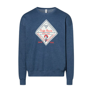 Rujo Boots Shirts & Tops Navy Heather / X-Small The Diamond Crew Neck Sweatshirt