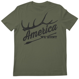 Rural Cloth Shirts America We Hunt Tee-Military Green Frost