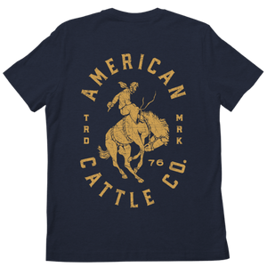 Rural Cloth T-Shirt Bronco TM Tee-Navy Blue