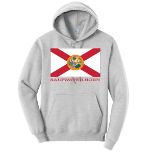 Saltwater Born Cotton Hoodie Florida Flag Cotton Hoodie