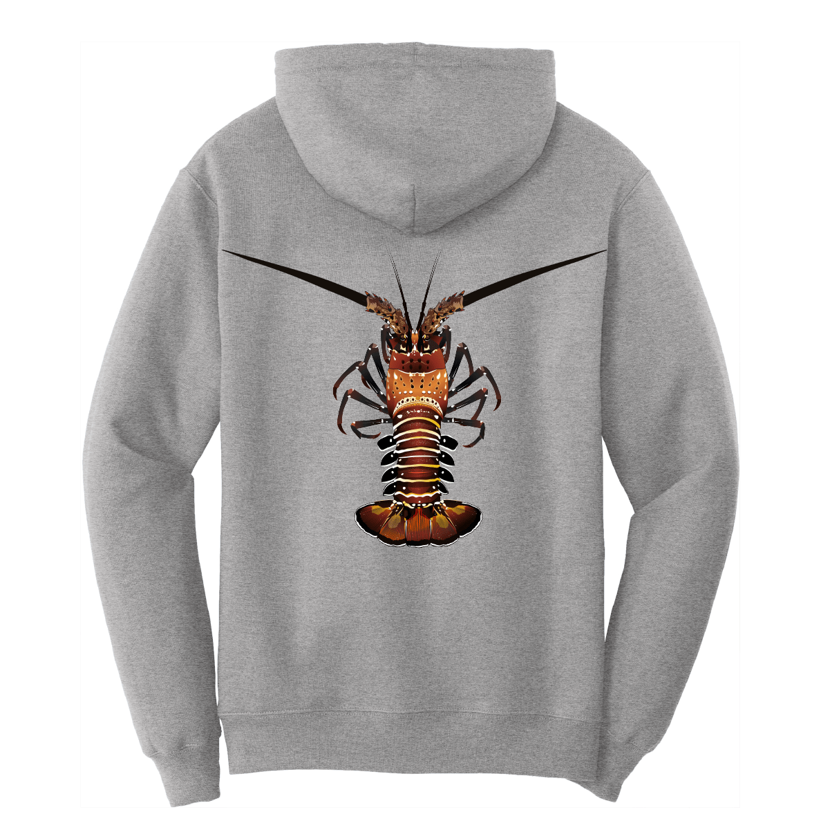 Saltwater Born Cotton Hoodie M / ATHLETIC HEATHER Florida Keys Realistic Lobster Cotton Hoodie