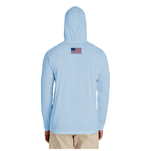 Saltwater Born Shirts American Flag Long Sleeve UPF 50+ Dry-Fit Hoodie