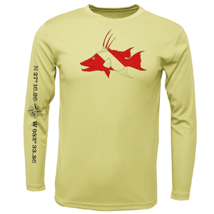 Saltwater Born Shirts M / CANARY Siesta Key, FL Hogfish Diver Long Sleeve UPF 50+ Dry-Fit Shirt