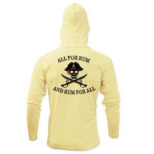 Saltwater Born Shirts S / CANARY Pensacola, FL "All for Rum and Rum for All" Long Sleeve UPF 50+ Dry-Fit Hoodie