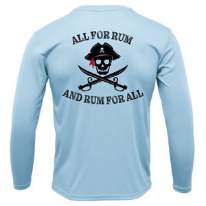 Saltwater Born Shirts S / ICE BLUE Saltwater Born "All for Rum and Rum for All" Long Sleeve UPF 50+ Dry-Fit Shirt