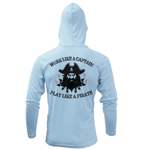 Saltwater Born Shirts S / ICE BLUE Saltwater Born Blackbeard Long Sleeve UPF 50+ Dry-Fit Hoodie