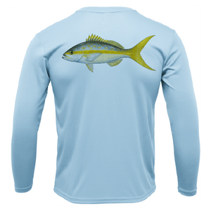 Saltwater Born Shirts S / ICE BLUE Siesta Key Yellowtail Long Sleeve UPF 50+ Dry-Fit Shirt