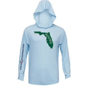 Saltwater Born Shirts S / ICE BLUE USF Green and Gold Long Sleeve UPF 50+ Dry-Fit Hoodie