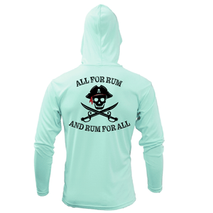 Saltwater Born Shirts S / SEAFOAM Saltwater Born "All for Rum and Rum for All" Long Sleeve UPF 50+ Dry-Fit Hoodie