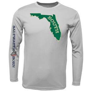 Saltwater Born Shirts S / SILVER USF Green and Gold Long Sleeve UPF 50+ Dry-Fit Shirt