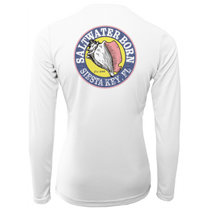 Saltwater Born Shirts Siesta Key "Saltwater Hair...Don't Care" Long Sleeve UPF 50+ Dry-Fit Shirt