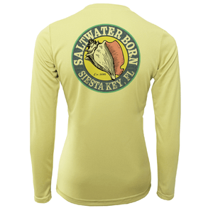 Saltwater Born Shirts Siesta Key "Saltwater Heals Everything" Long Sleeve UPF 50+ Dry-Fit Shirt