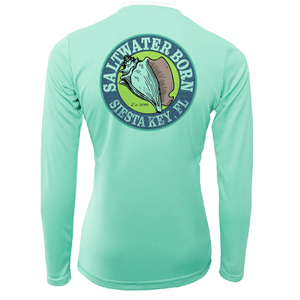 Saltwater Born Shirts Siesta Key "Saltwater Heals Everything" Long Sleeve UPF 50+ Dry-Fit Shirt